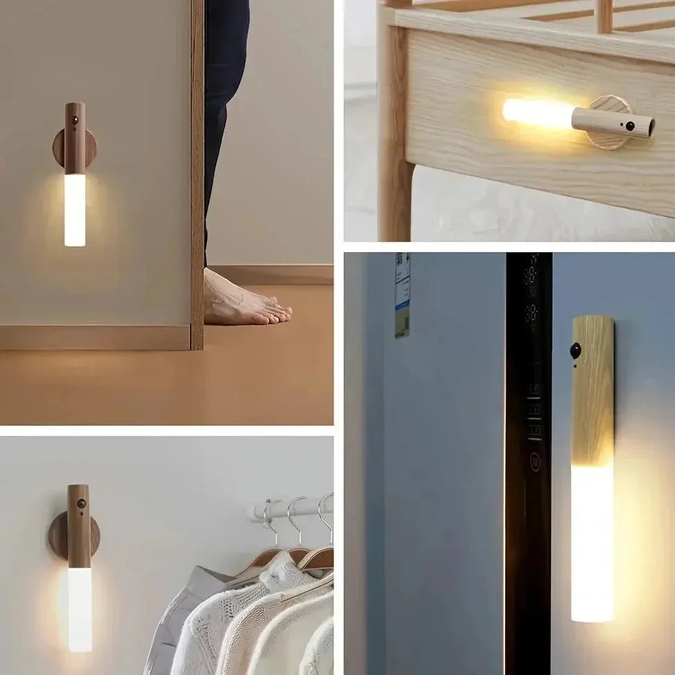Motion Detection LED Rechargeable Night Light with Magnetic Base - Mağazam
