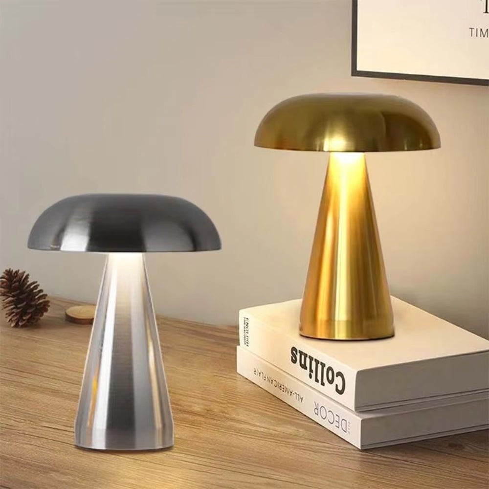 Rechargeable LED Touch Sensor Dimming Mushroom Table Night Light - Mağazam
