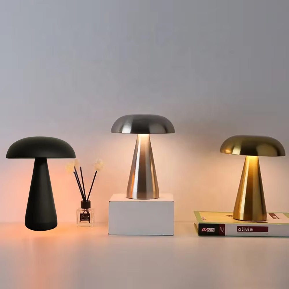 Rechargeable LED Touch Sensor Dimming Mushroom Table Night Light - Mağazam