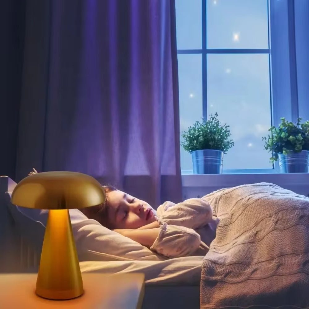Rechargeable LED Touch Sensor Dimming Mushroom Table Night Light - Mağazam