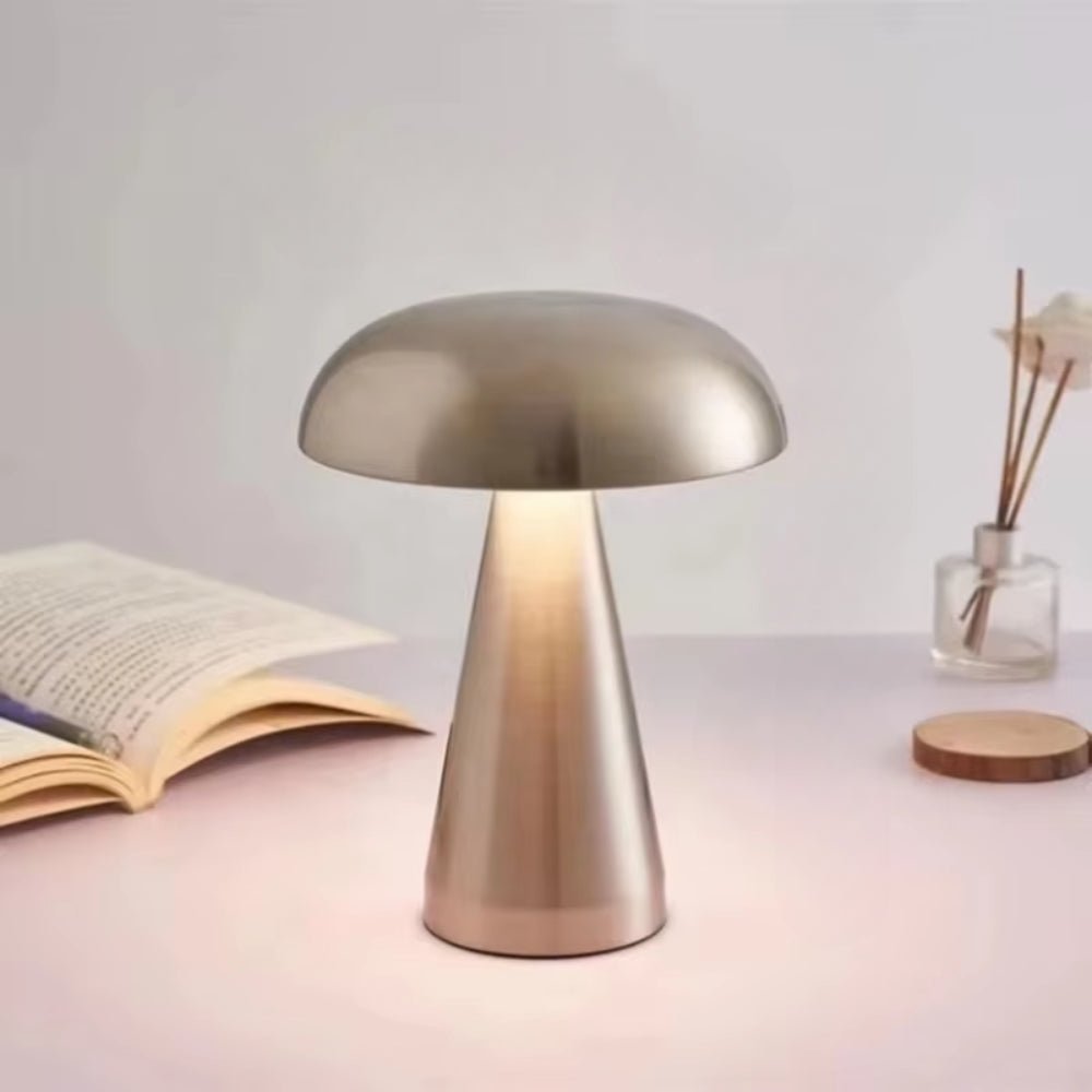 Rechargeable LED Touch Sensor Dimming Mushroom Table Night Light - Mağazam