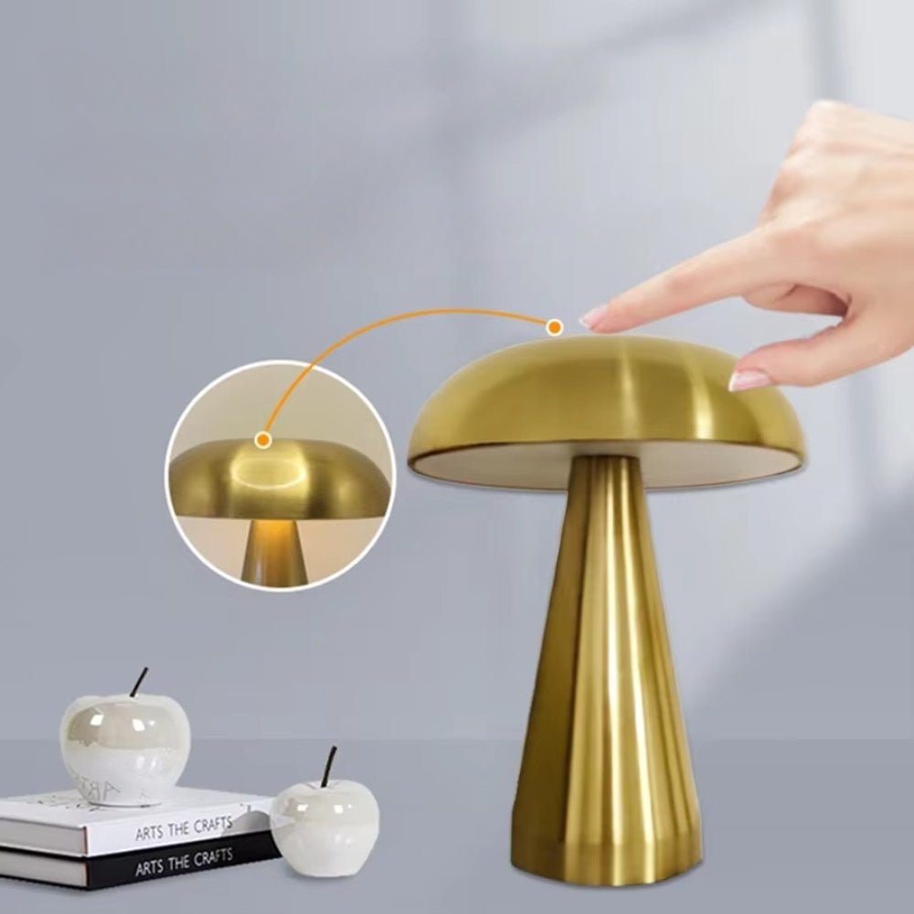 Rechargeable LED Touch Sensor Dimming Mushroom Table Night Light - Mağazam