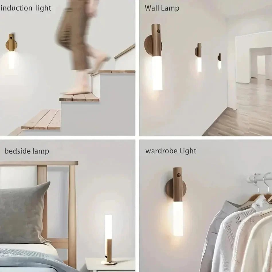 Motion Detection LED Rechargeable Night Light with Magnetic Base - Mağazam
