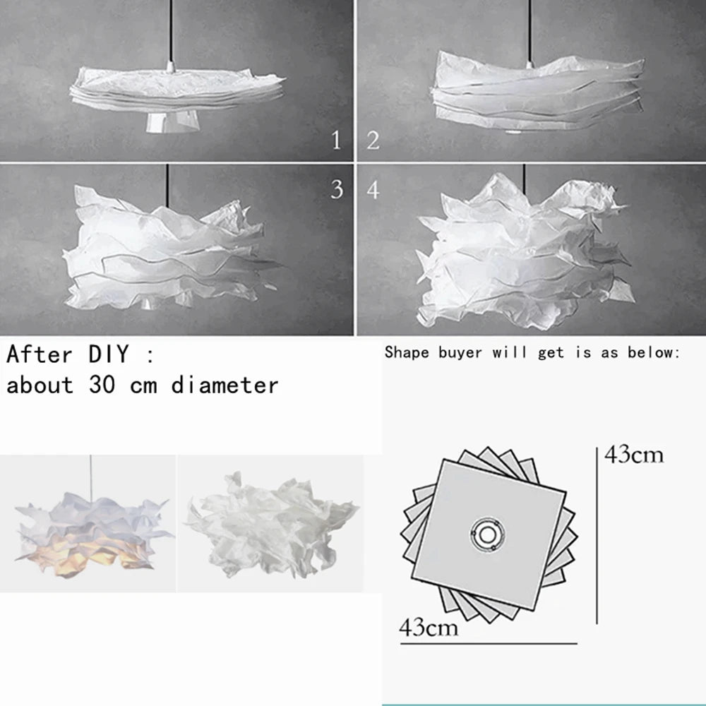 DIY Cloud Lamp Shade – 43cm Pendant Ceiling Light