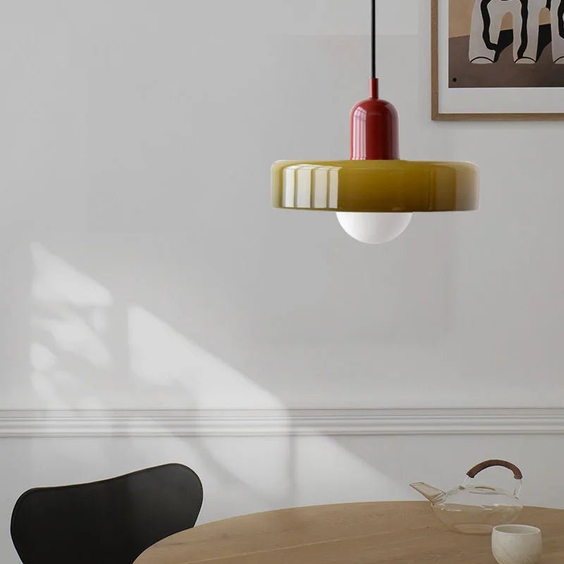 Nordic Glass Chandelier - Modern Bauhaus Design