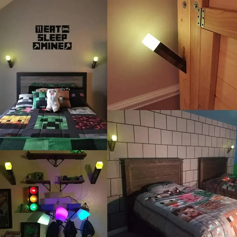 Minecraft LED Light Set - Rechargeable Game Room Decor