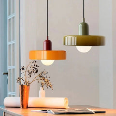 Nordic Glass Chandelier - Modern Bauhaus Design