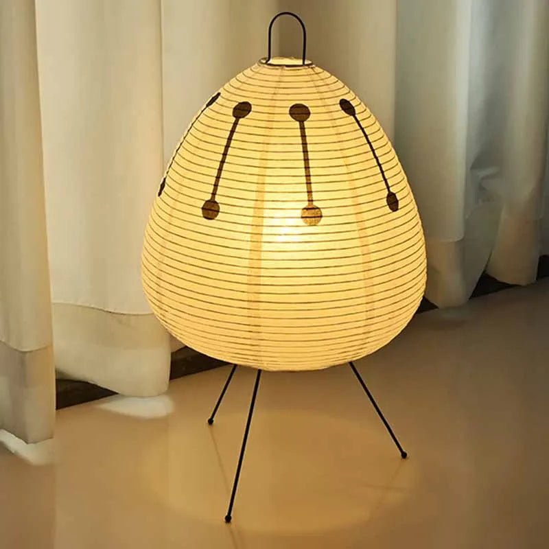 Japanese Oval Standing Paper Table Lamp - Mağazam