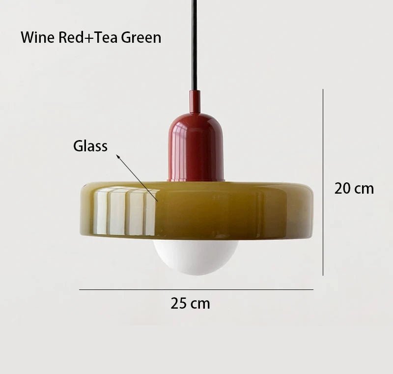 Nordic Glass Chandelier - Modern Bauhaus Design