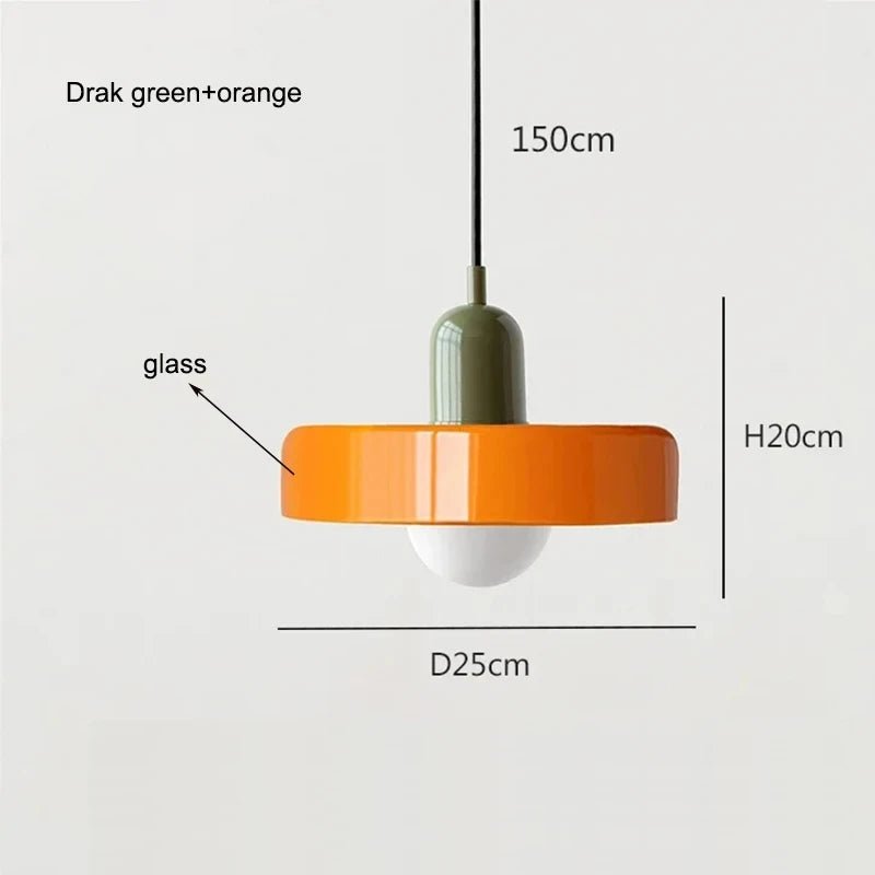 Nordic Glass Chandelier - Modern Bauhaus Design