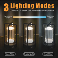 Cordless LED Table Lamp - Rechargeable Outdoor/Atmosphere Light