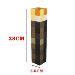 Minecraft Torch Lamp – USB Rechargeable Night Light - Mağazam