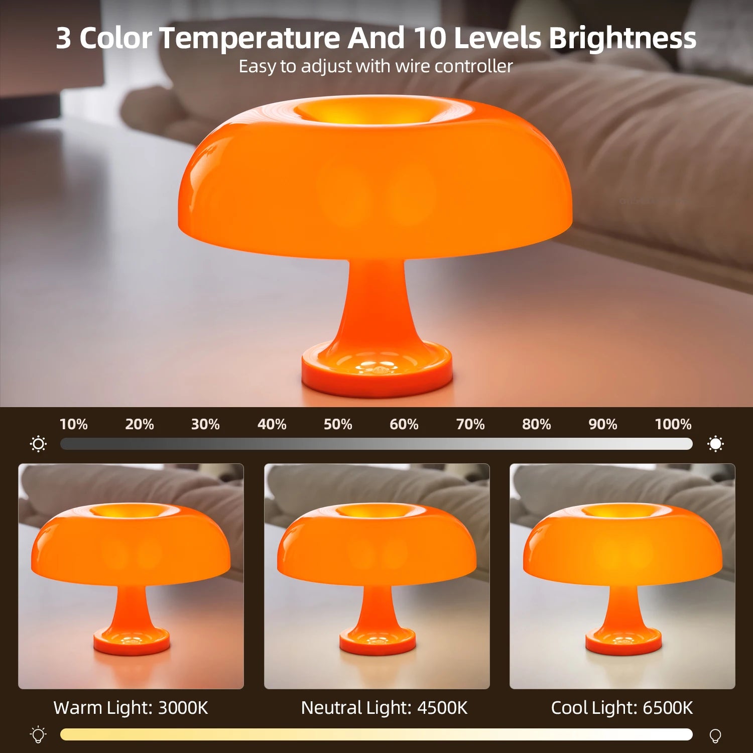 Classic Mushroom LED Table Lamp - Modern Bauhaus Art Decor