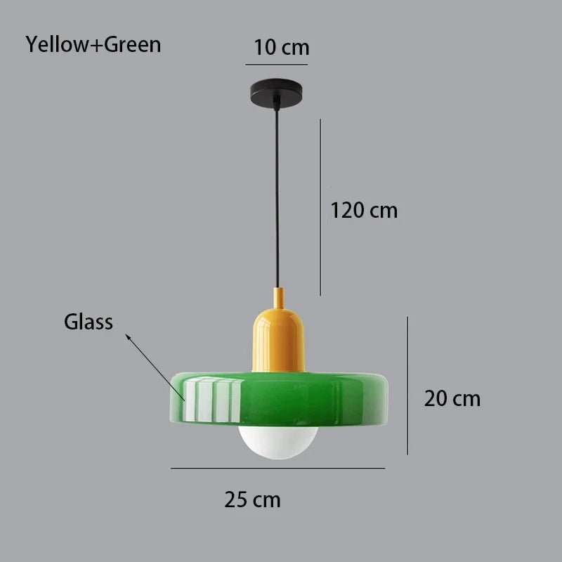 Nordic Glass Chandelier - Modern Bauhaus Design