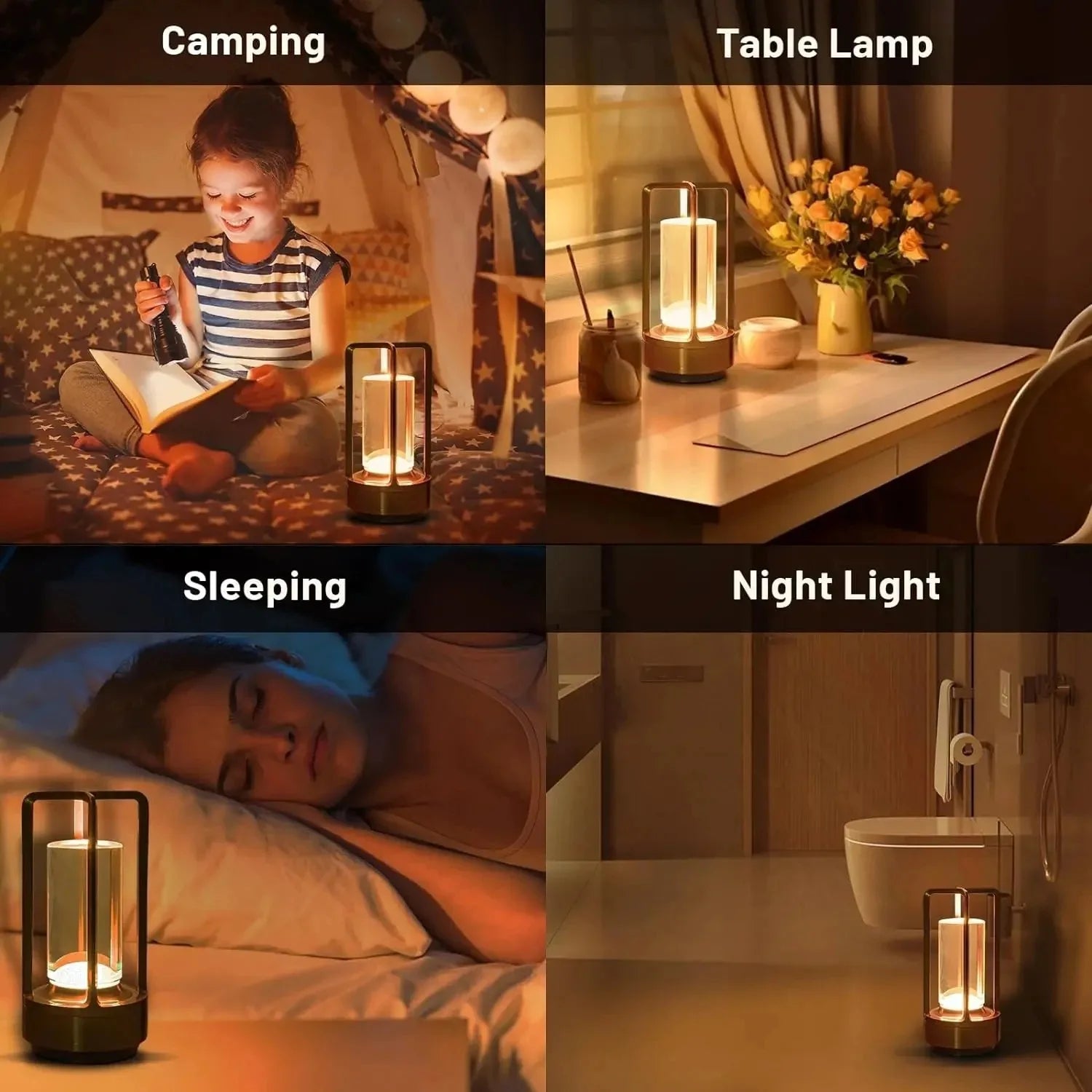 Cordless LED Table Lamp - Rechargeable Outdoor/Atmosphere Light