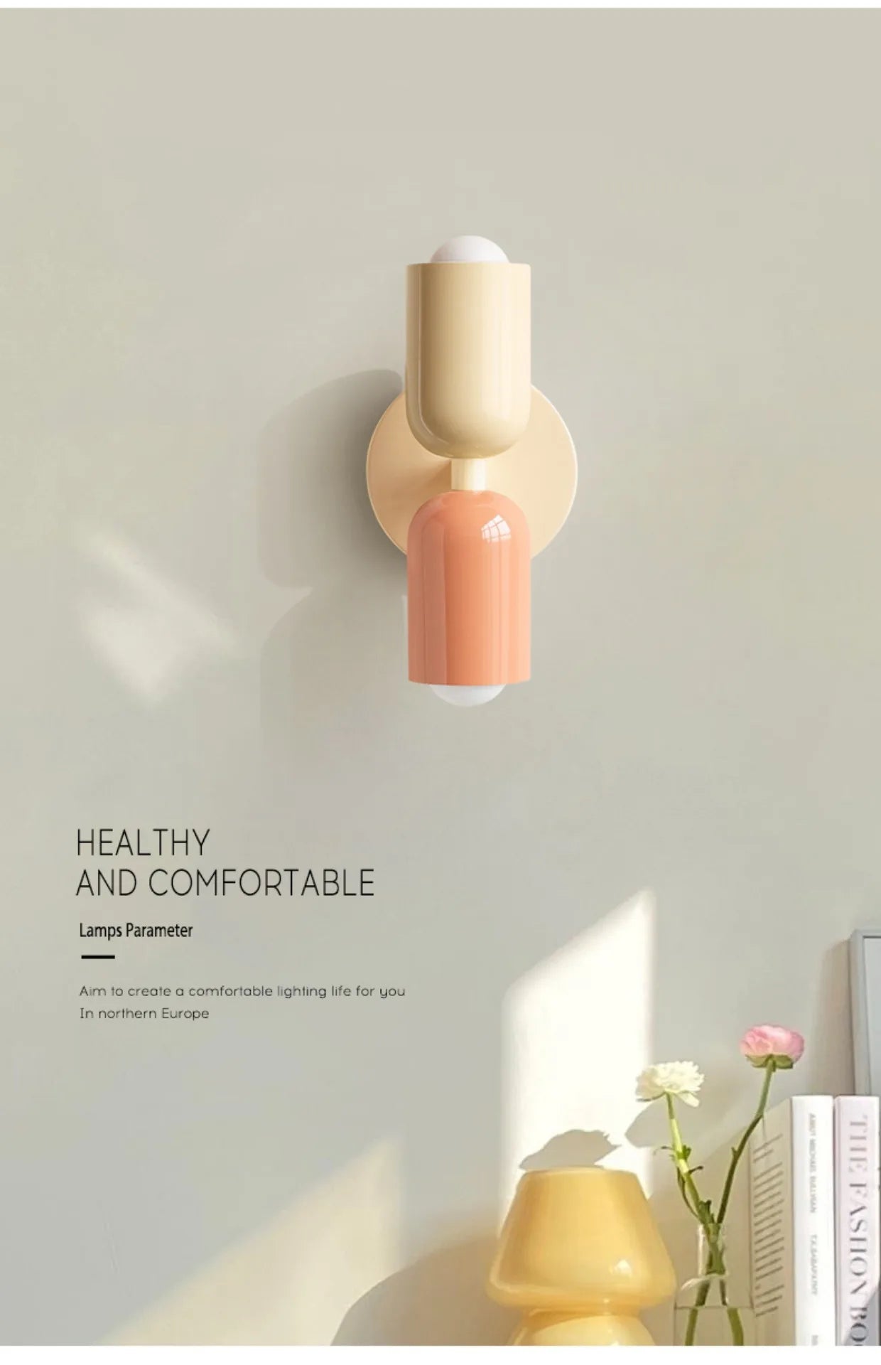 Nordic Macaron Wall Sconce - Simple LED Bedroom/Study Light