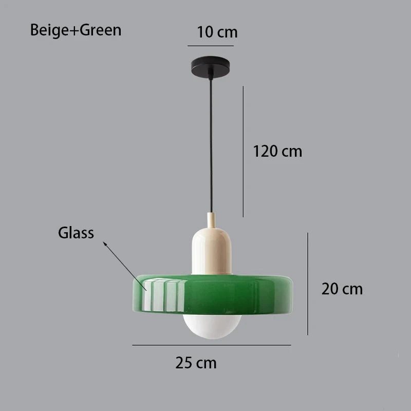 Nordic Glass Chandelier - Modern Bauhaus Design