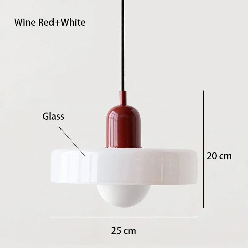 Nordic Glass Chandelier - Modern Bauhaus Design