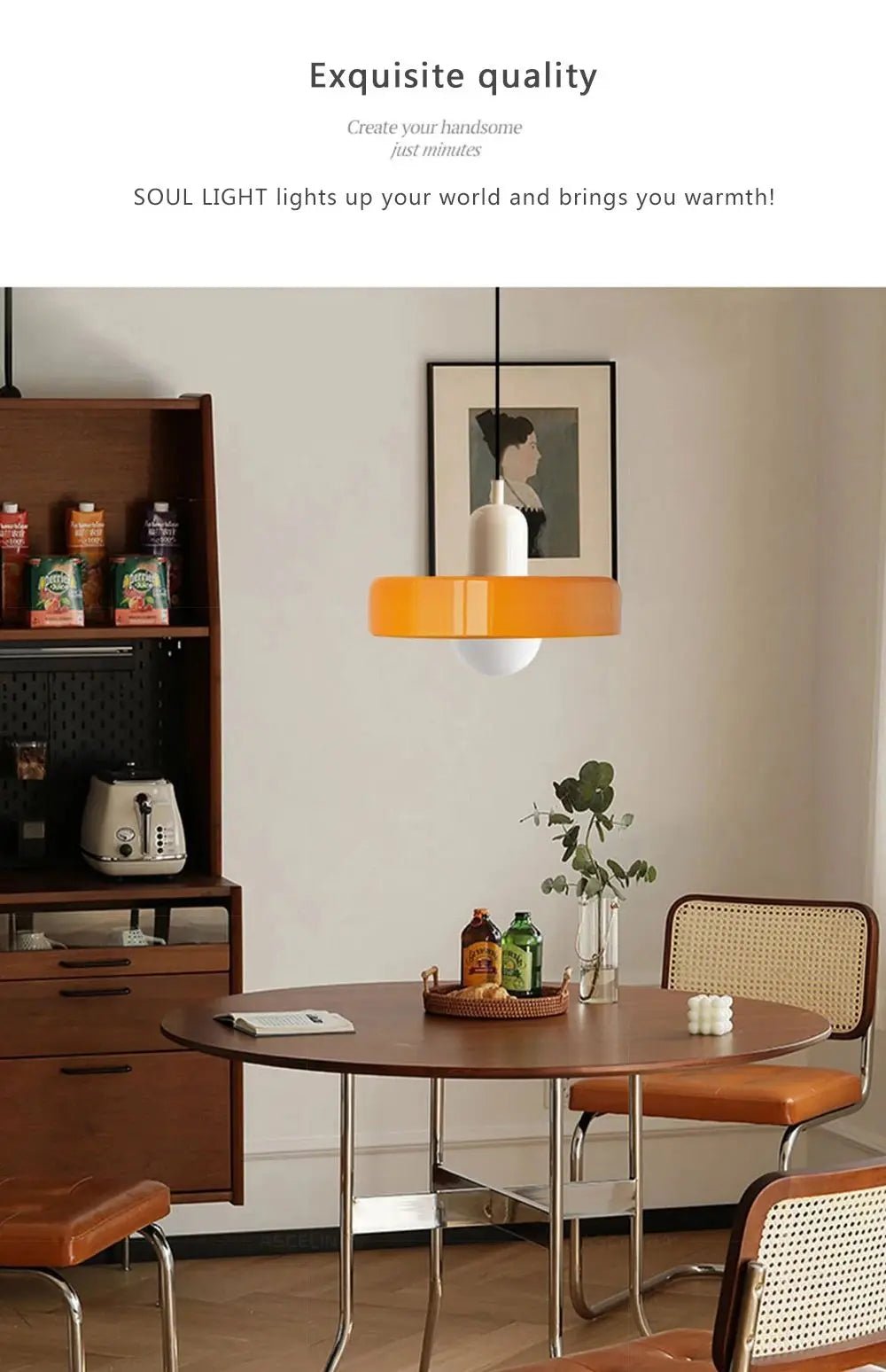 Nordic Glass Chandelier - Modern Bauhaus Design
