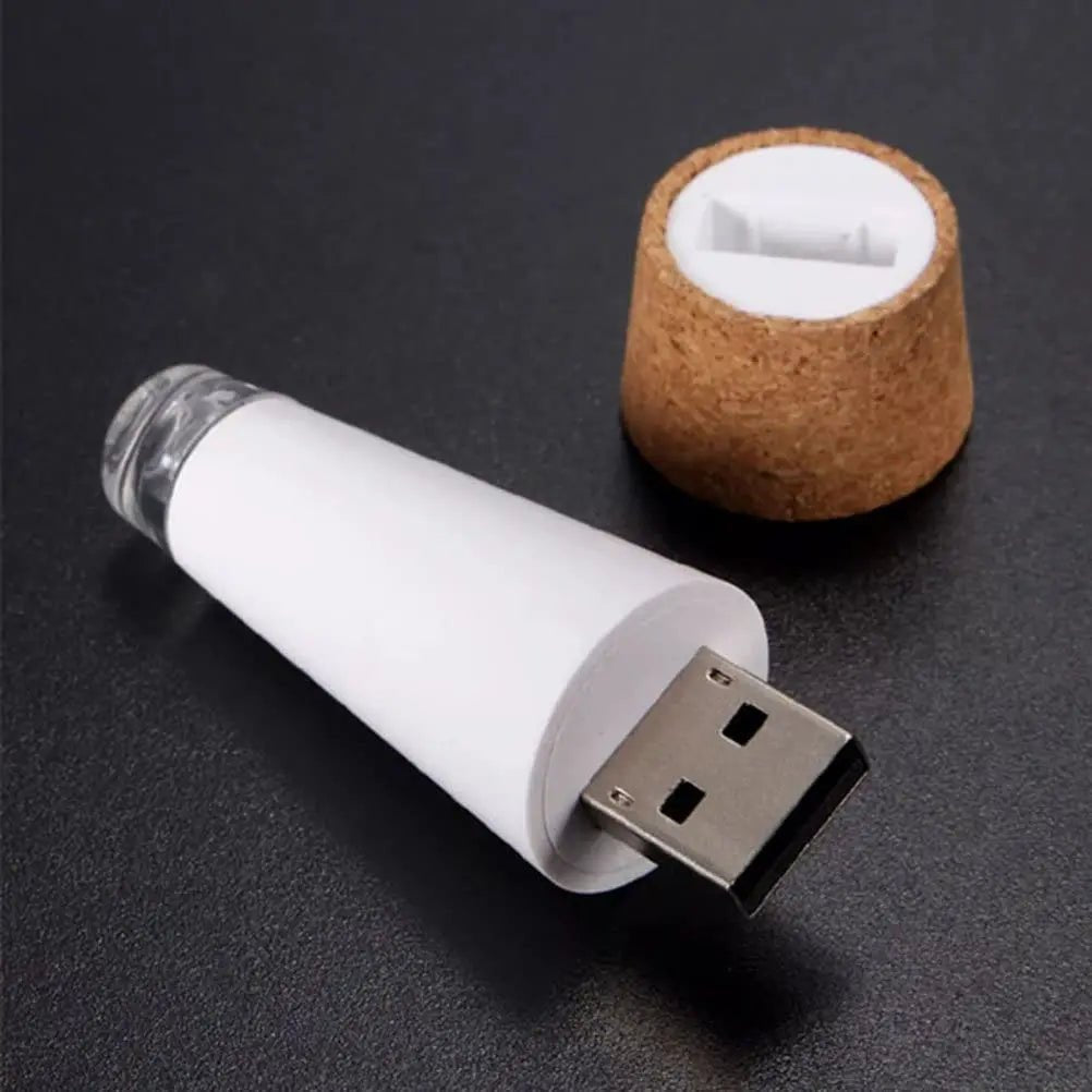 USB Rechargeable Mini Cork Shaped Bottle Light - Mağazam