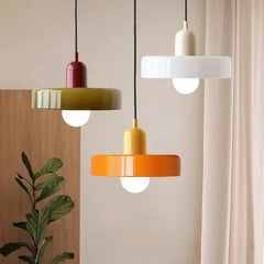 Nordic Glass Chandelier - Modern Bauhaus Design