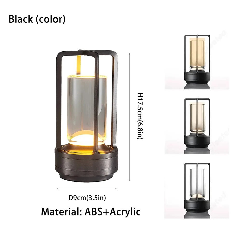 Cordless LED Table Lamp - Rechargeable Outdoor/Atmosphere Light