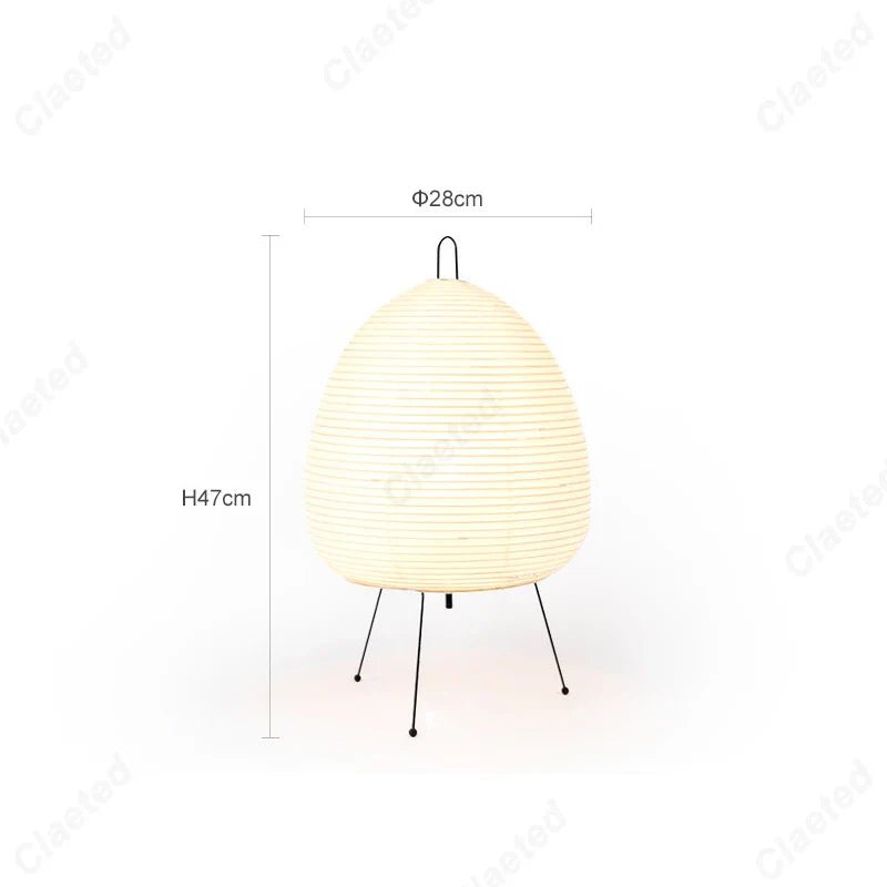 Japanese Oval Standing Paper Table Lamp - Mağazam