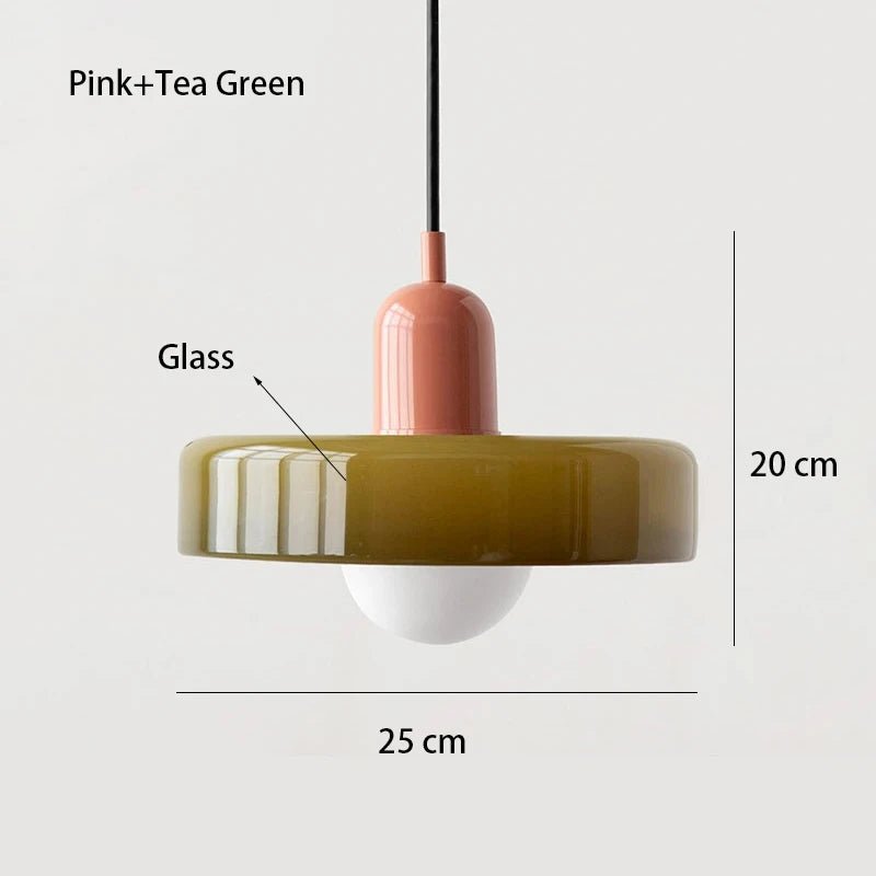 Nordic Glass Chandelier - Modern Bauhaus Design