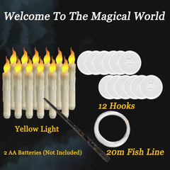 LED Floating Candles with Magic Wand ( 12PCS ) - Mağazam