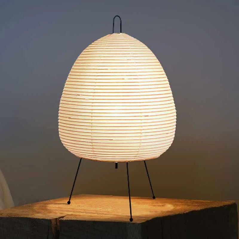 Japanese Oval Standing Paper Table Lamp - Mağazam