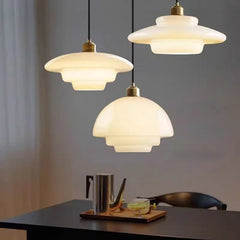Nordic Minimalist Glass Pendant Light - Single Head Antique Style