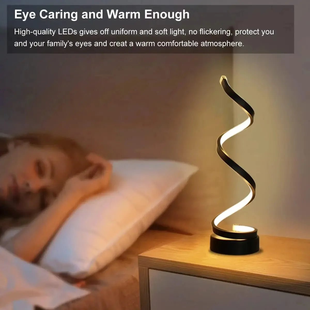 Nightstand Small Bedside Dimmable LED Table Lamp - Mağazam