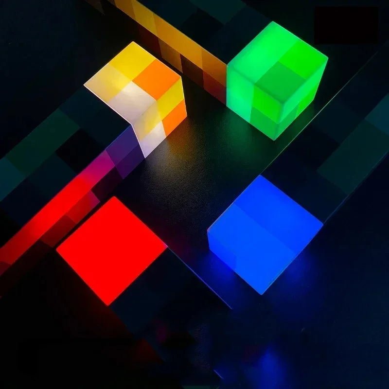 Minecraft Torch Lamp – USB Rechargeable Night Light - Mağazam