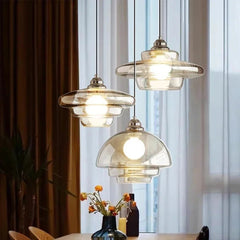 Nordic Minimalist Glass Pendant Light - Single Head Antique Style