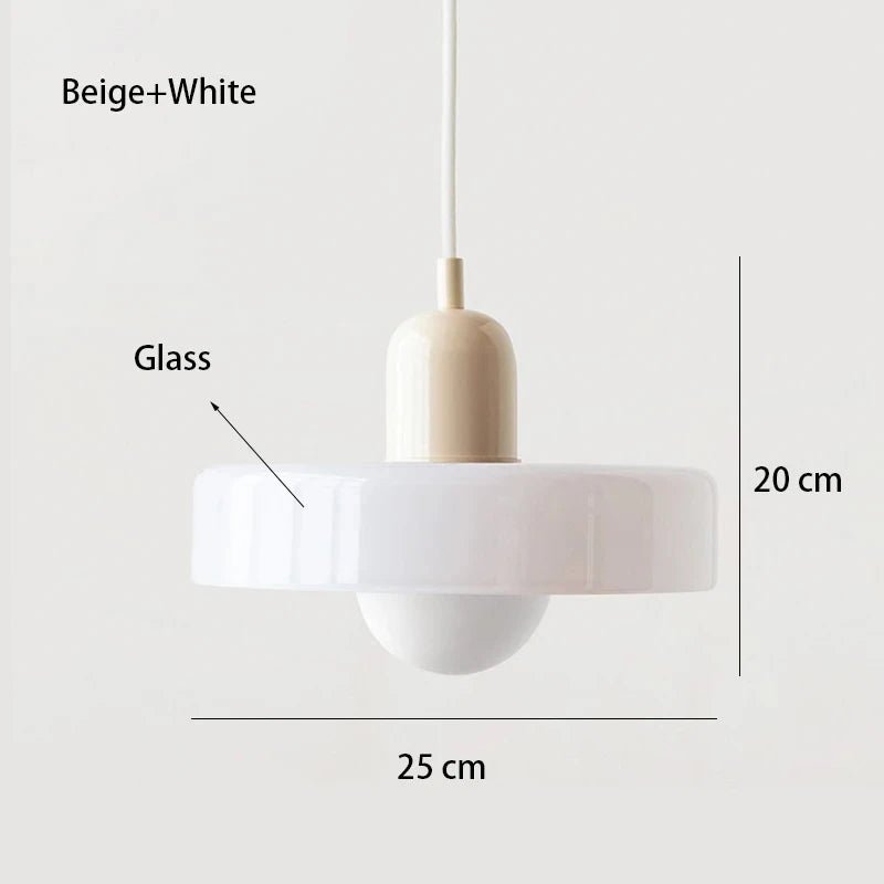 Nordic Glass Chandelier - Modern Bauhaus Design