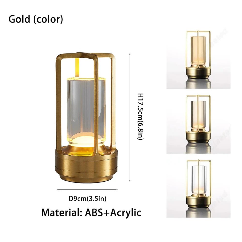Cordless LED Table Lamp - Rechargeable Outdoor/Atmosphere Light