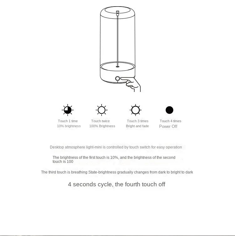 Quantum Ambient LED Light – Rechargeable Table Lamp
