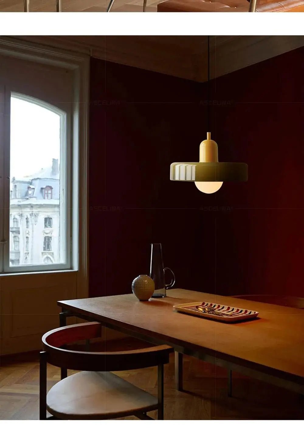 Nordic Glass Chandelier - Modern Bauhaus Design