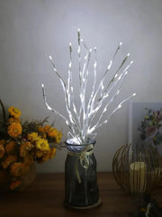 1 PC White Birch Branch Lights Battery Operated 20 LED Fairy Lights Willow Branches for Home Bedroom Inside Outdoor Decoration - Mağazam