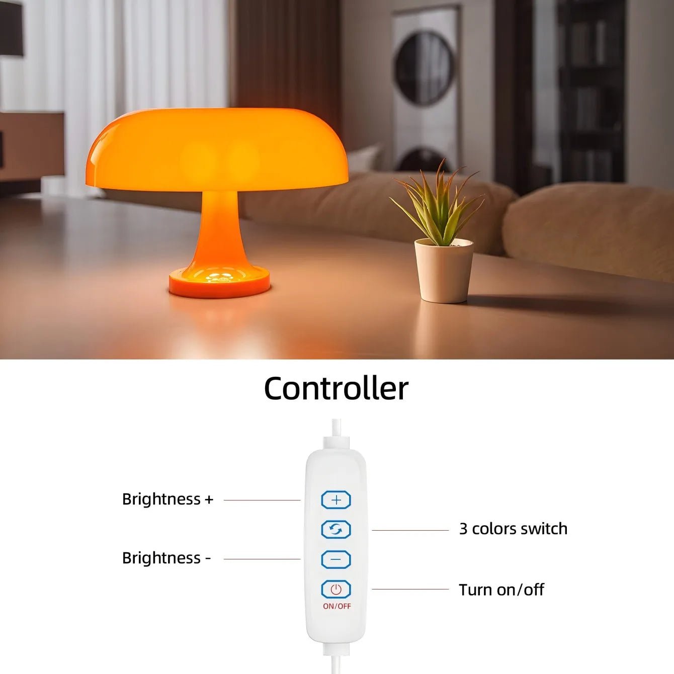 Classic Mushroom LED Table Lamp - Modern Bauhaus Art Decor