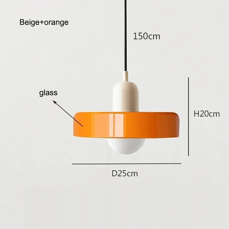 Nordic Glass Chandelier - Modern Bauhaus Design