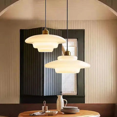 Nordic Minimalist Glass Pendant Light - Single Head Antique Style