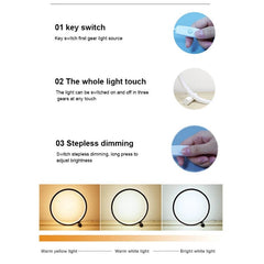 Dimmable Circular LED Desk Lamp - Mağazam
