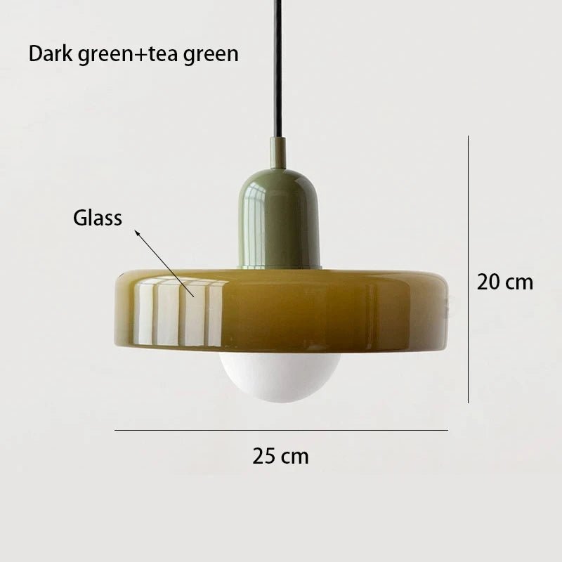 Nordic Glass Chandelier - Modern Bauhaus Design