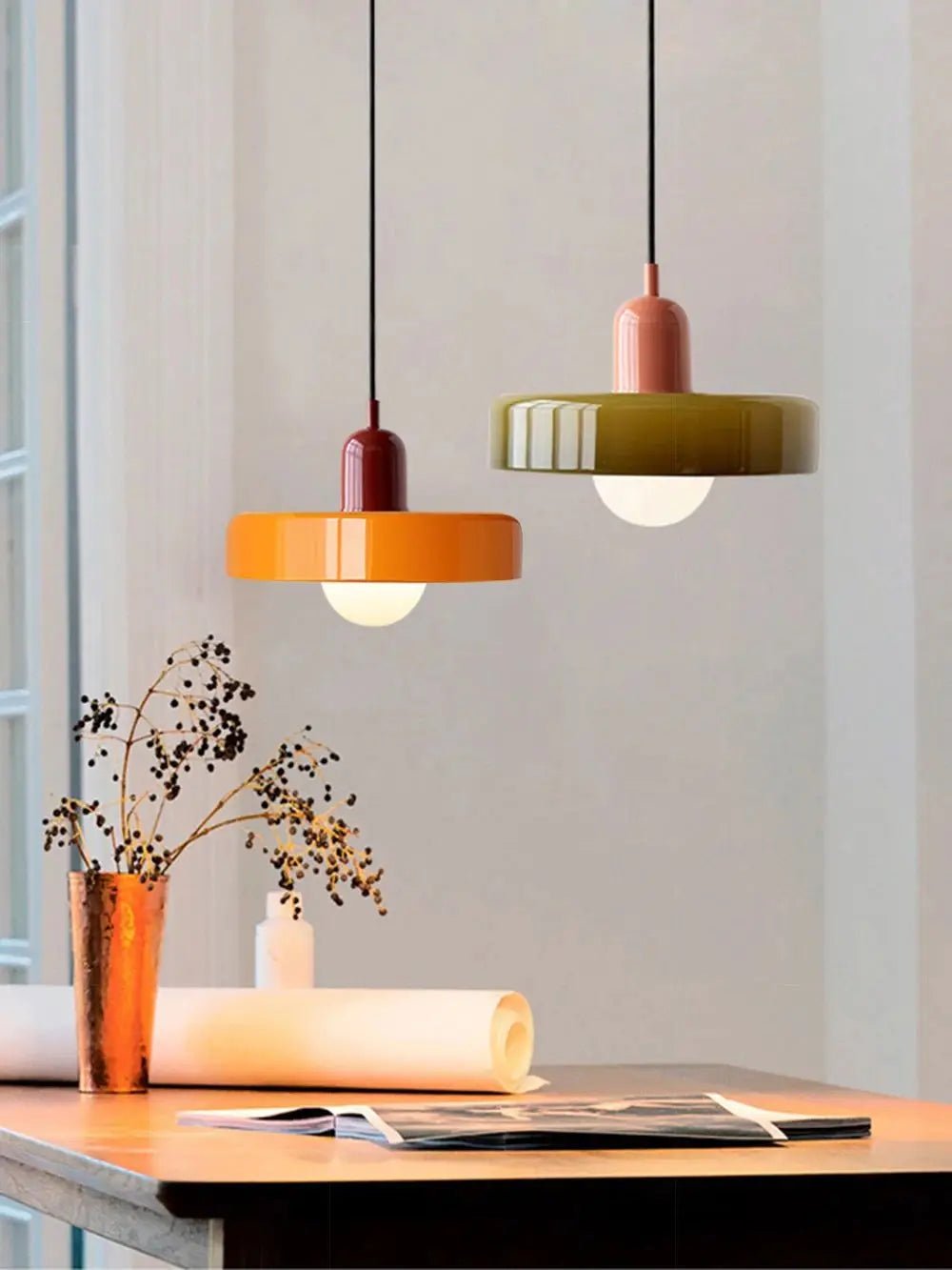 Nordic Glass Chandelier - Modern Bauhaus Design