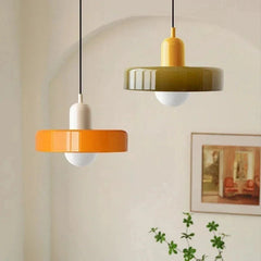 Nordic Glass Chandelier - Modern Bauhaus Design
