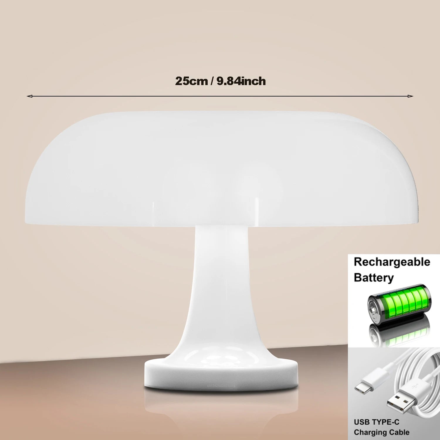 Classic Mushroom LED Table Lamp - Modern Bauhaus Art Decor