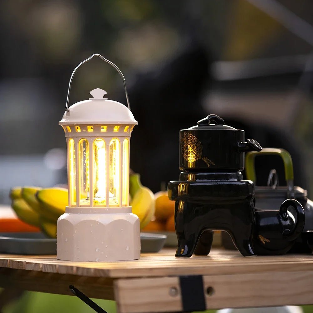 Vintage Roman Pillar LED Camping Lantern - Rechargeable