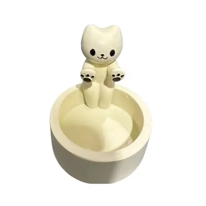 Kitten Candle Holder,Cute Grilled Cat Aromatherapy Candle Holder - Mağazam