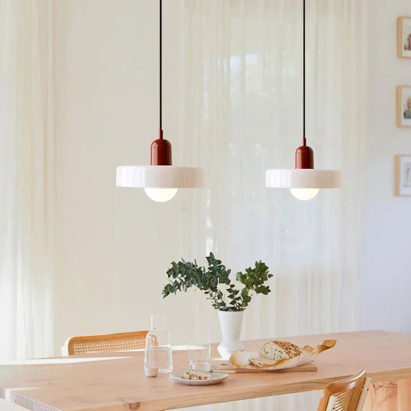 Nordic Glass Chandelier - Modern Bauhaus Design
